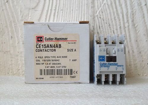 (NIB) ~ Cutler-Hammer CE15AN4AB Contactor Size A Series B1 ~ FREE SHIPPING