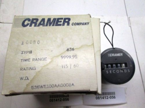 Cramer Totalizer Counter 5 Digit 120 vac 636WE100AA0008A New old stock