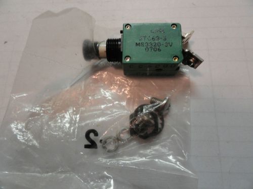 Klixon Circuit Breaker, MS3320-3V