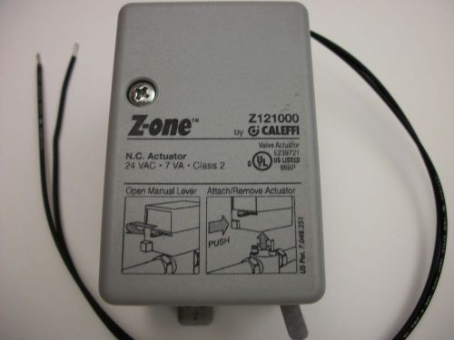 Caleffi Z121000 24V,Z-One N.C. Valve ACTUATOR, without end switch, 18&#034; wire -NEW