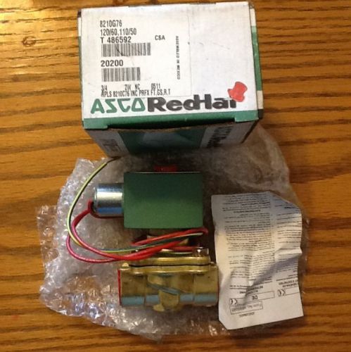 New asco redhat solenoid valve 8210g76 3/4&#034; for sale