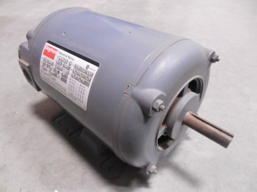 Used dayton 3n316b three phase industrial motor 3/4 hp 208-220/440v for sale