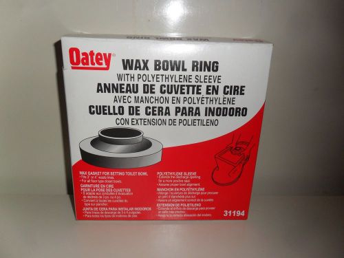 NEW Oatey Wax Bowl Ring - Fits 3&#034; or 4&#034; Waste Lines - #31194