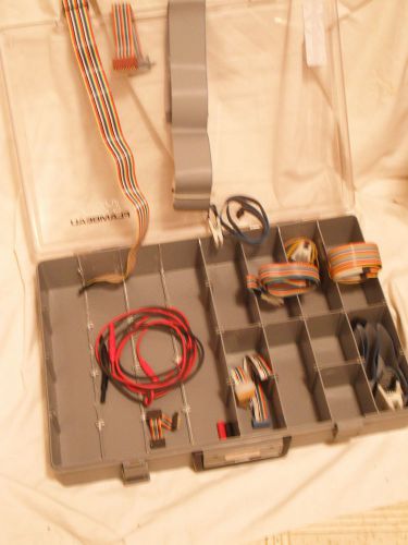 Assorted ribbon cable, box and other tools