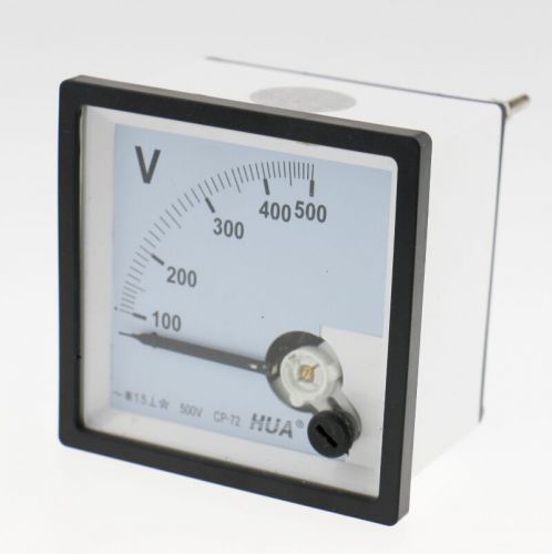 Screw Mount AC 0-500V Square Panel Voltage Meter Analog Voltmeter