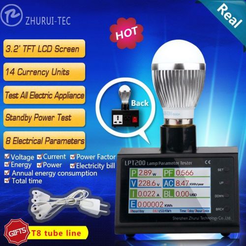 LPT200 Portable 3.2 LCD TFT power meter /energy meter/kwh meter/watt meter 2500W