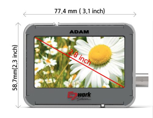 New e2work adam 2.8” multi format potable monitor for sdi / exp.free shipping for sale