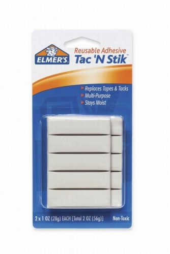 Elmer&#039;s products inc 98620 1 oz. tac &#039;n stik reusable adhesive, white 50 pack for sale