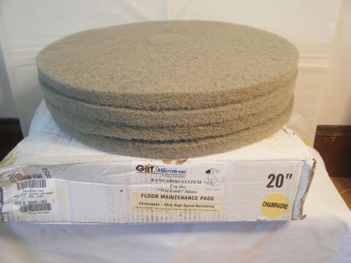 Gilt/microtron &#034;kangaroo system&#034; champagne high speed burnishing pads. box of 4 for sale