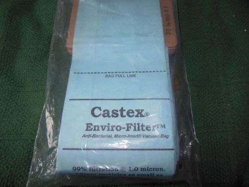 (10) castex 900035 vacuum bags enviro-filter new in sealed package for sale