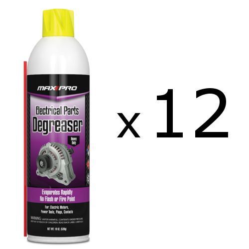 12 Pack - Max Pro Electrical Parts Degreaser 1lb 3oz #2121 Oil Cleaner