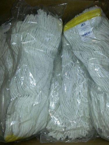 Lot of 8 New Scrubble Rayon Blend Cut End Narrow Band, Professional Line Wet Mop