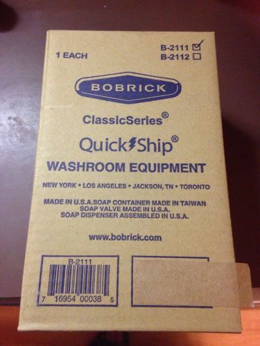 Brand New! Bobrick B-2111 Stainless Steel Surface-Mounted Soap Dispenser