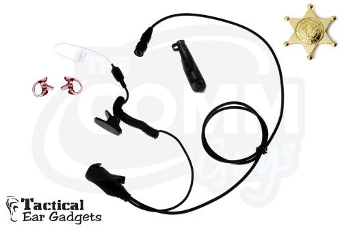 Quick Release Police Earpiece Coyote Lapel Mic Motorola XPR6380 XPR6350 XPR6550