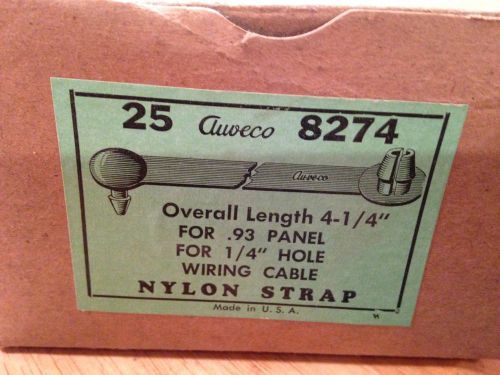 Box Of 25 Auveco Wiring Cable Nylon Strap Part #8274