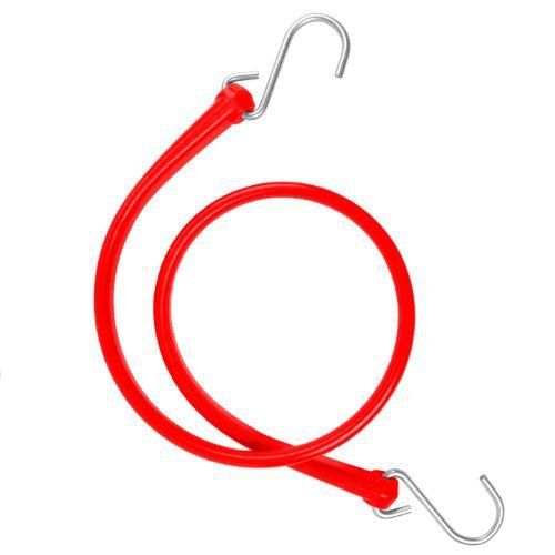 The Perfect Bungee 31-Inch Strap with Stainless Steel S-Hooks  Red
