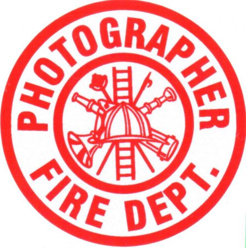Firefighter Decal?Sticker Round (PHOTOGRAPHER FIRE DEPT)