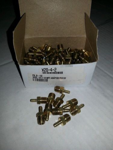 Parker brass adapters 1/4x1/8 in this lot of #105
