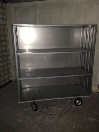Metal Cart with Three Sides and 8&#034; Caster Wheels 62 x 24 x 69