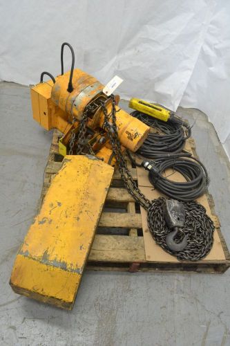 Budgit s331-2r electric hoist 2-1/2ton 575v-ac with motor driven trolley b231759 for sale