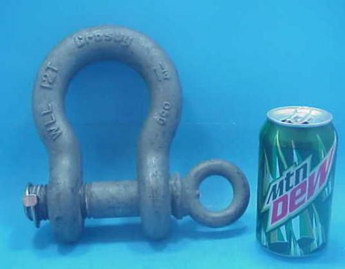 New crosby galvanized 12t shackle 12 ton  1-1/4&#034; screw pin  clevis cost $135 for sale