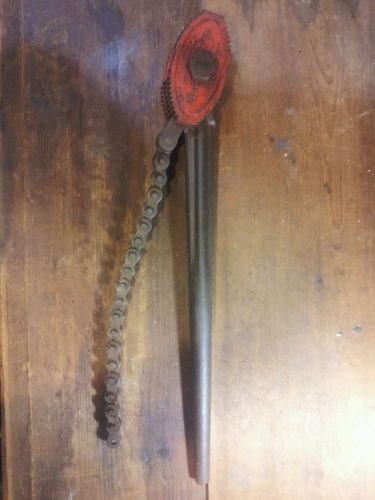 Antique billings &amp; spencer no 20 heavy duty chain pipe wrench (20&#034;) for sale