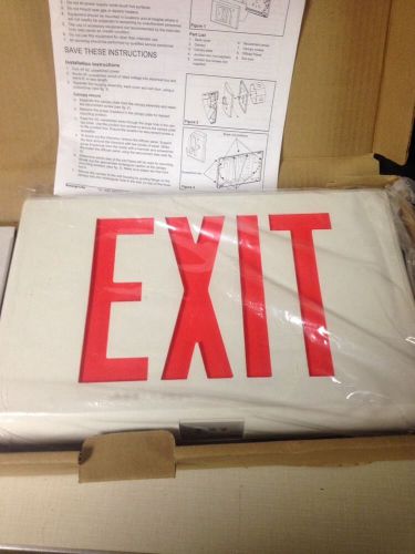 Emergi-lite wwdxn1r-n die cast white aluminum exit sign led light thomas &amp; betts for sale