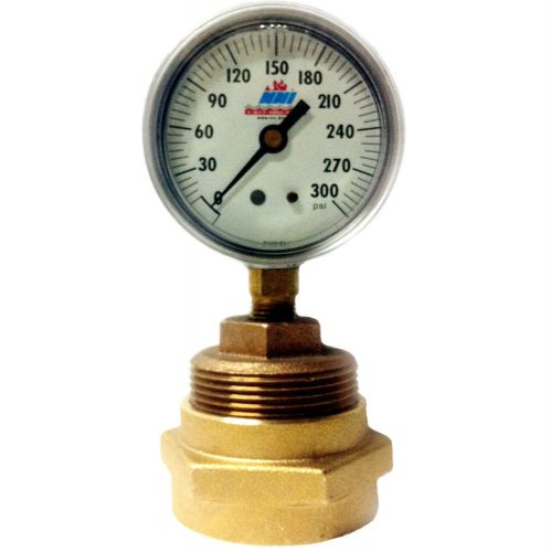 Fire Hydrant Gauge 1 1/2 &#034; NST with 300 Psi liquid-filled Pressure Gauge