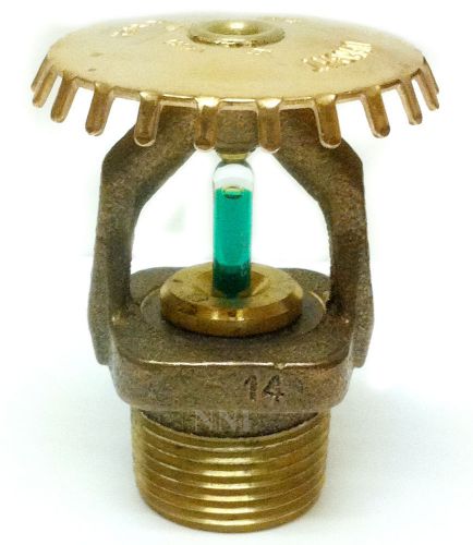 200*F 3/4&#034; Brass Upright Extra Hazard Fire Sprinkler Head K=16.8 Viking VK580