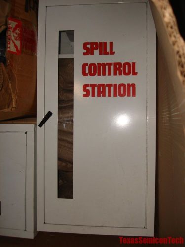 Spill Defense Wall Mounted Spill Control Station Hazmat Cabinet Content Supplies