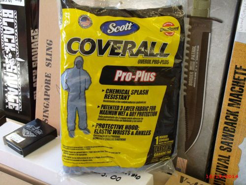 Protective coverall suite scott pro plus w/hood free shipping &amp; free bonus card! for sale