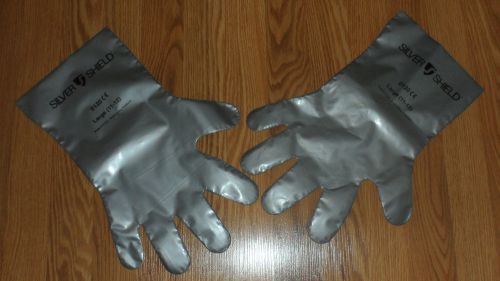 7 PAIRS North Silver Shield Chemical Resistant Gloves 0120 SIZE LARGE (11 - 12)