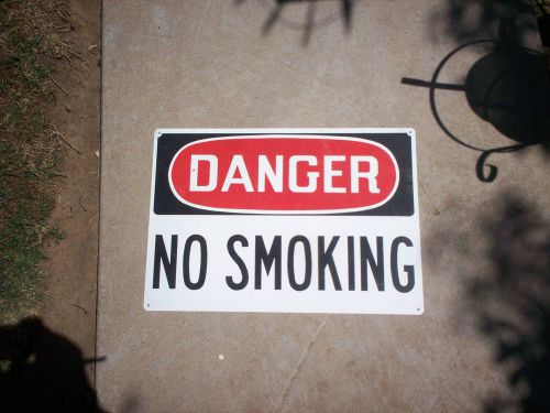 Danger No Smoking Steel Sign