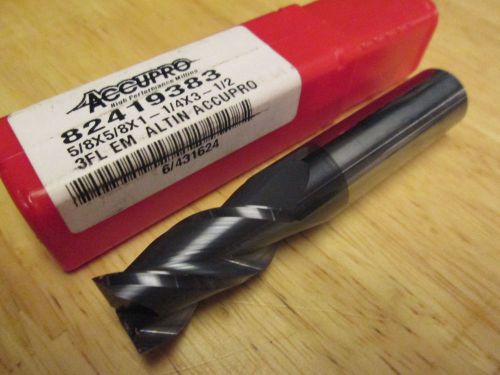 Accupro 5/8&#034; 3 Flute ALTiN Coated Solid Carbide End Mill  BRAND NEW!!