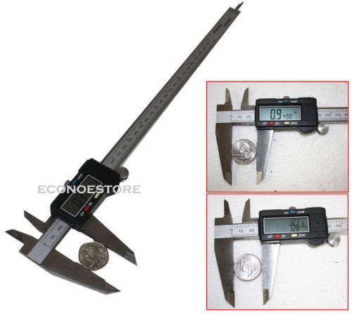 12&#034;  300mm lcd digital electronic micrometer caliper w/ case sae/mm/fraction for sale