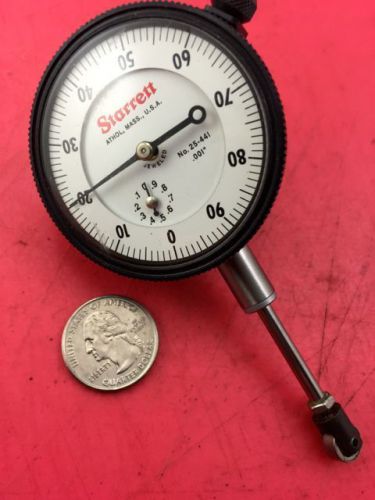 STARRETT 1&#034; TRAVEL DIAL TEST INDICATOR, Roller Contact Point, 25-441, NO RESERVE