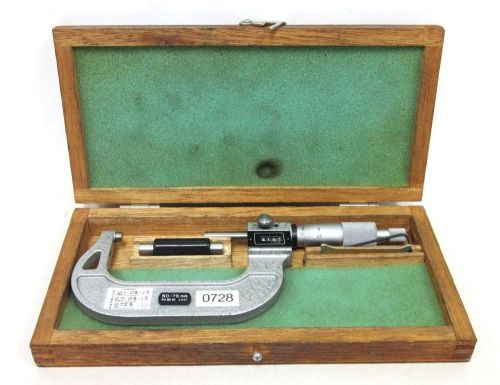 Nsk digital micrometer 50-75mm, .001mm yuan03-m japan with wrench/wood box for sale