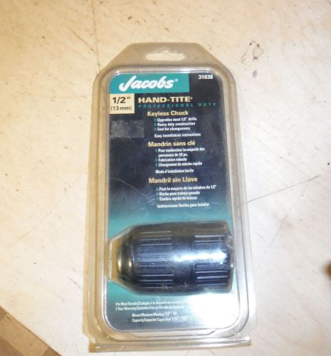 NEW OLD STOCK JACOBS 31038 HAND TITE KEYLESS CHUCK 1/2&#034;  1/2-20 MOUNT