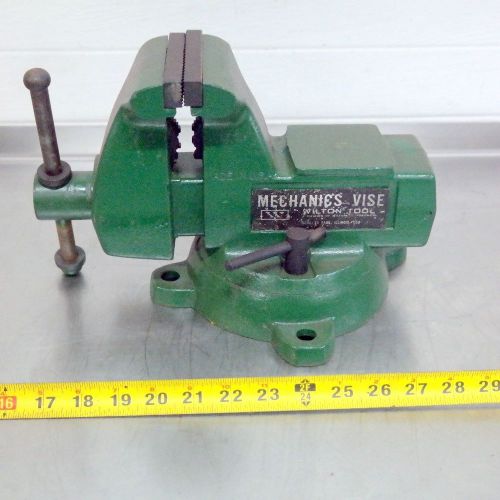 Mechanics wilton 4” width swivel bench vise tool for sale