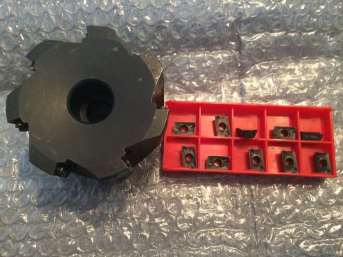 Stellram 3&#034; Cutter with 10 New Inserts