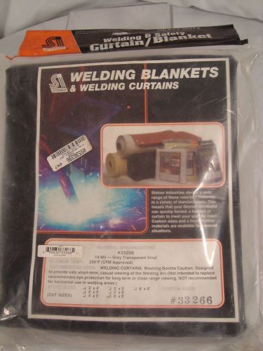 NEW STEINER Welding Curtain Blanket 6&#039;x6&#039; Grey Transparent Vinyl 33266 14 Mil