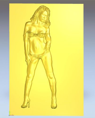 3d stl model for CNC Router mill - sexy girl sticker for car