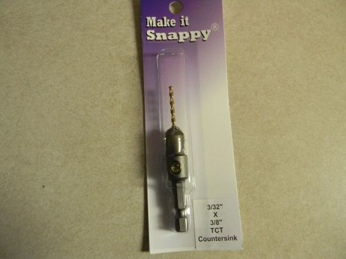 Snappy gold screw countersink 3/32&#034;, carbide tipped for sale