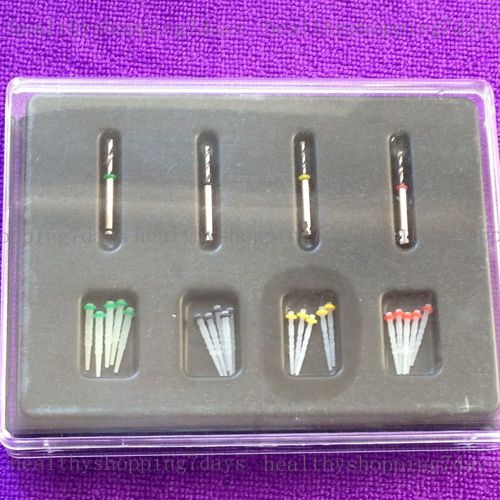 2014 dental high-intensity screw pile glass fiber resin post &amp; 4 drills-bid! for sale