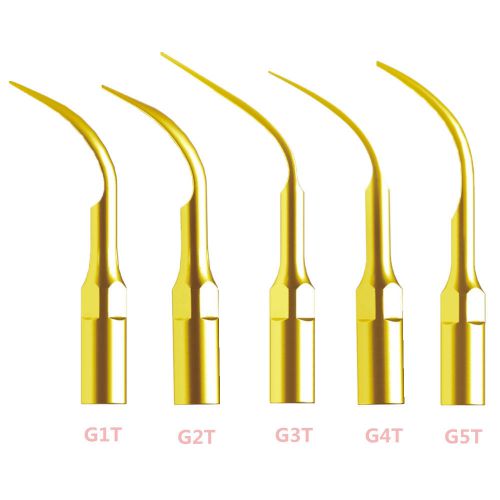 5pcs Dental Scaler Supragingival scaling tips fit EMS &amp; Woodpecker Golden Color