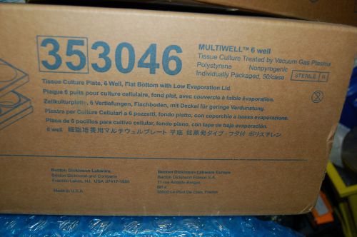 BD Falcon Multiwell Cell Culture Plates W/ Lids 353046 - Case of 50 6 well