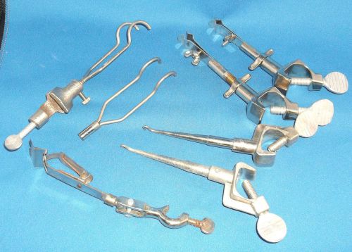 Variety of 7 lab clamps some new some used