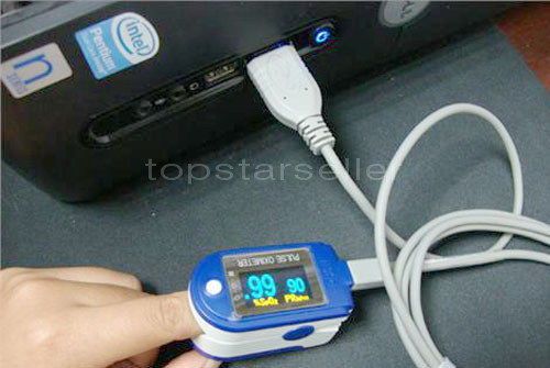 FDA CE  Fingertip Pulse Oximeter  USB Software 24H Recorde NEW SPO2
