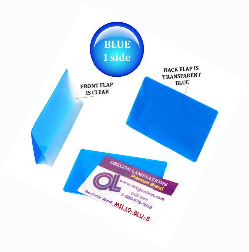 Qty 500 blue/clear military card laminating pouches 2-5/8 x 3-7/8 by lam-it-all for sale