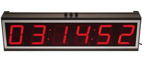 ESE ES-944 Large Red LED Digital Wall Clock HH:MM:SS Stand-Alone 24 Hour ES944